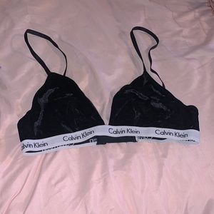 black velvet bra